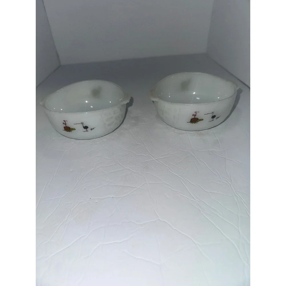 Vtg Anchor Hocking Fire King BC Comics Salad Cereal Bowls Set Of 2 Johnny Hart